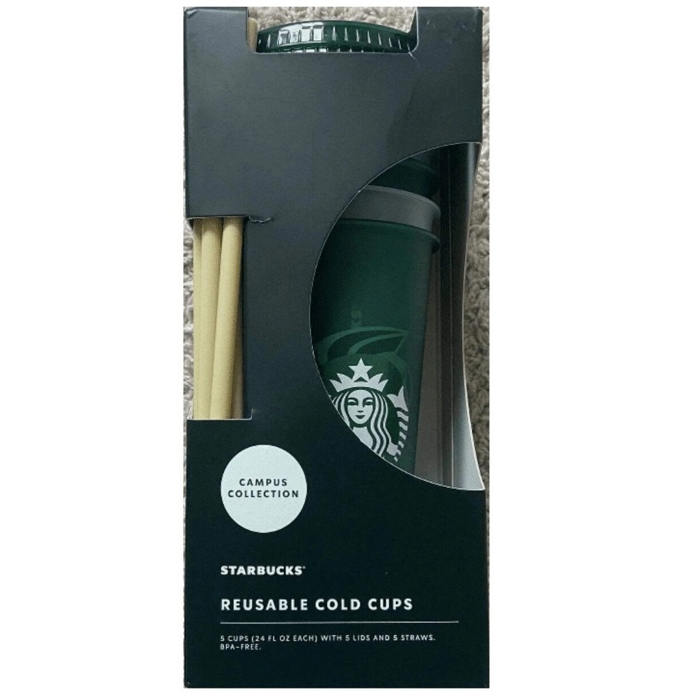 Starbucks College Campus Collection Sac State 5 Reusable Venti Cold Cups